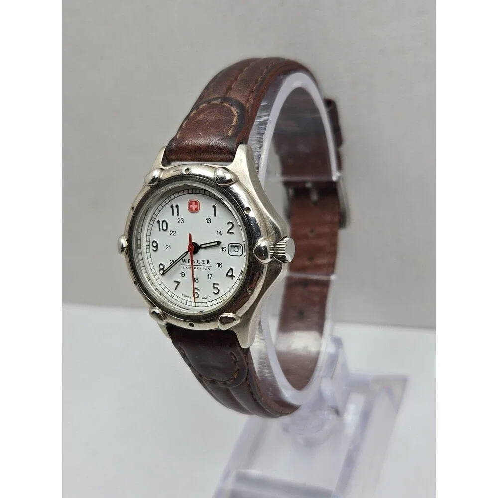 Vintage Wenger SAK Design Womens 30mm Swiss Quartz Field Watch 100M New Battery